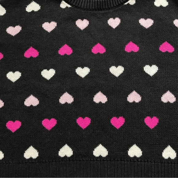 Gap Toddler Girl Gray and Pink Heart Pattern Crew Neck Sweater Size 3T NWT - Picture 4 of 9